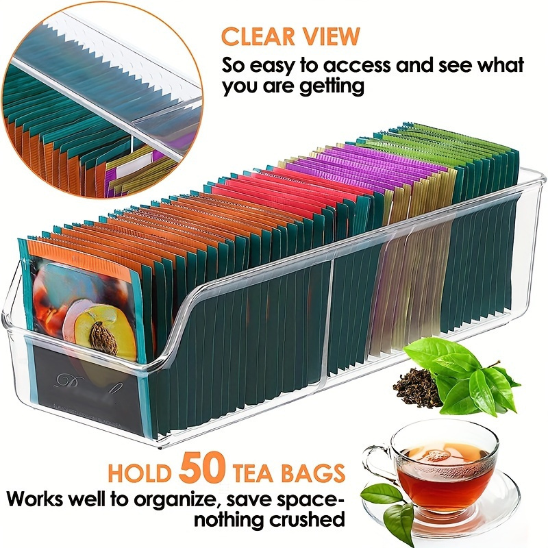 Coffee Tea Spices - 1 szt. Przezroczysty organizer na torebki