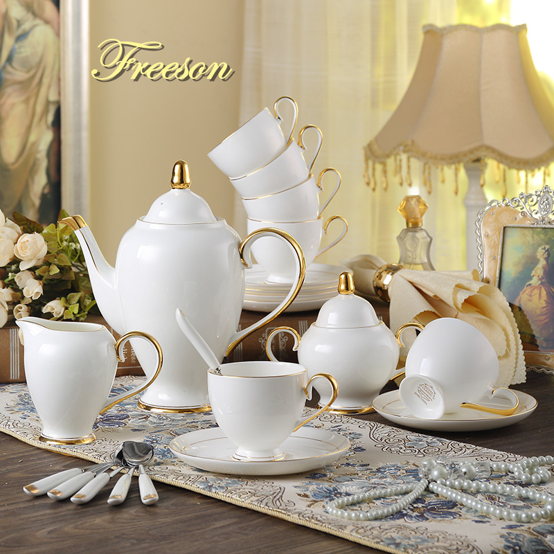 Coffee Tea Sugar - Grace Bone China zestaw do kawy