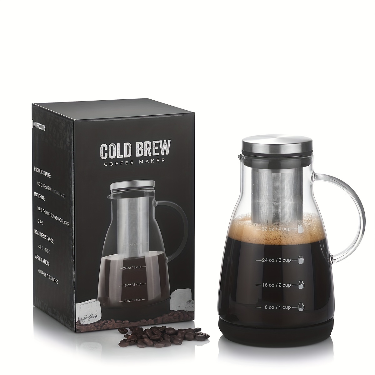 Coffee Tea Maker - Klasyczny szklany dzbanek do kawy Cold