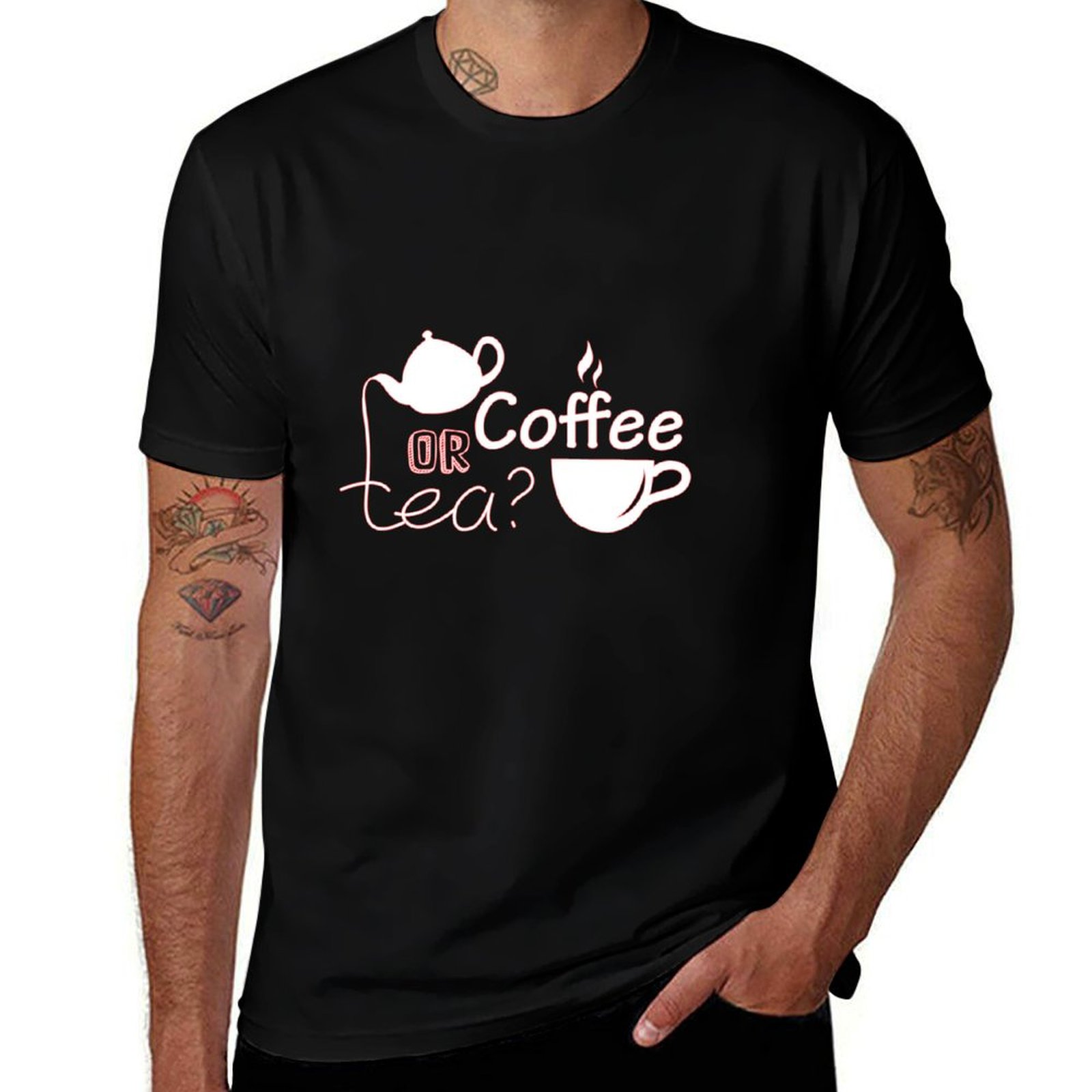 Coffee Tea Or - Koszulka z motywem kawy lub herbaty,