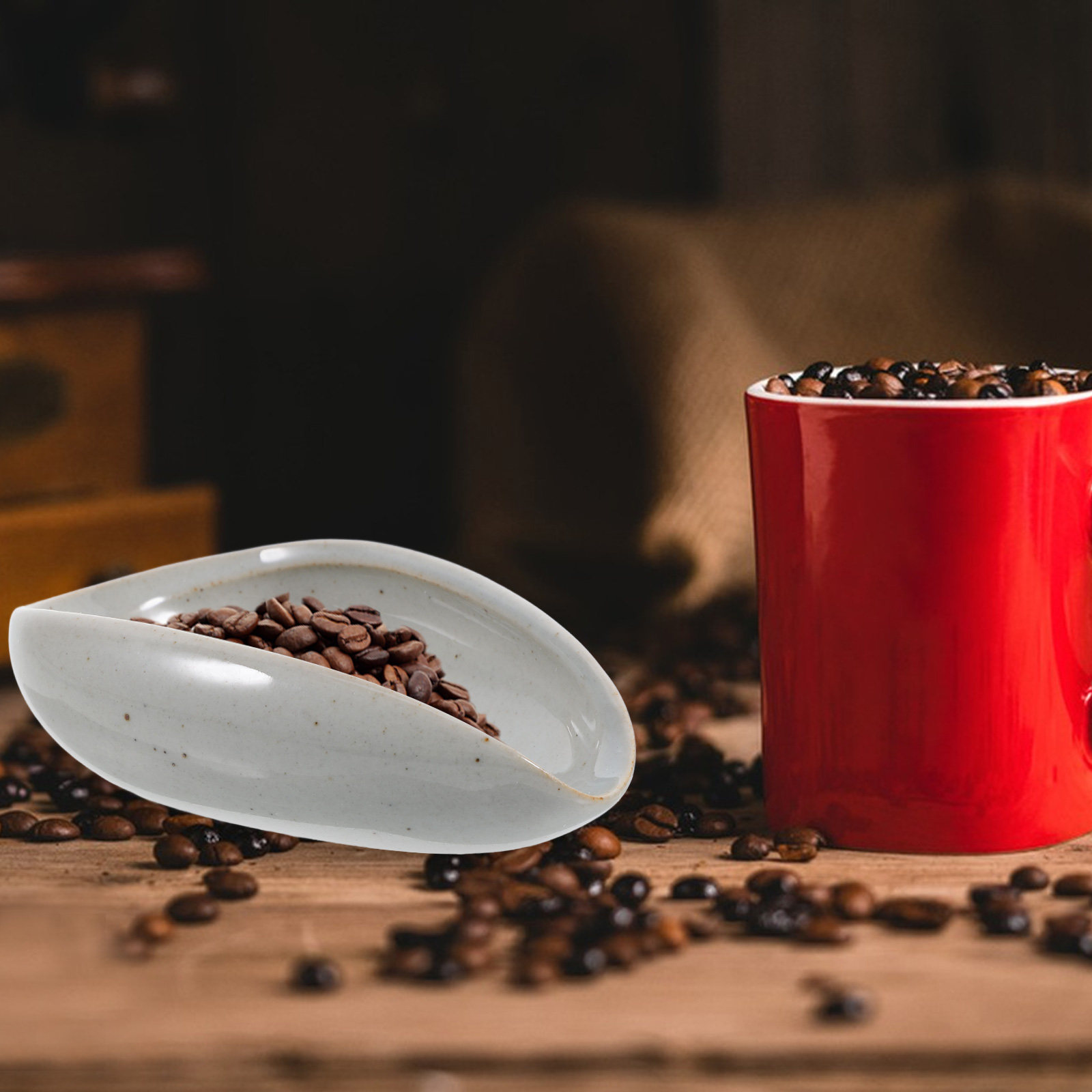 Ceramiczna taca dozująca ziarn – Coffee Leaves Tea recenzja i cena