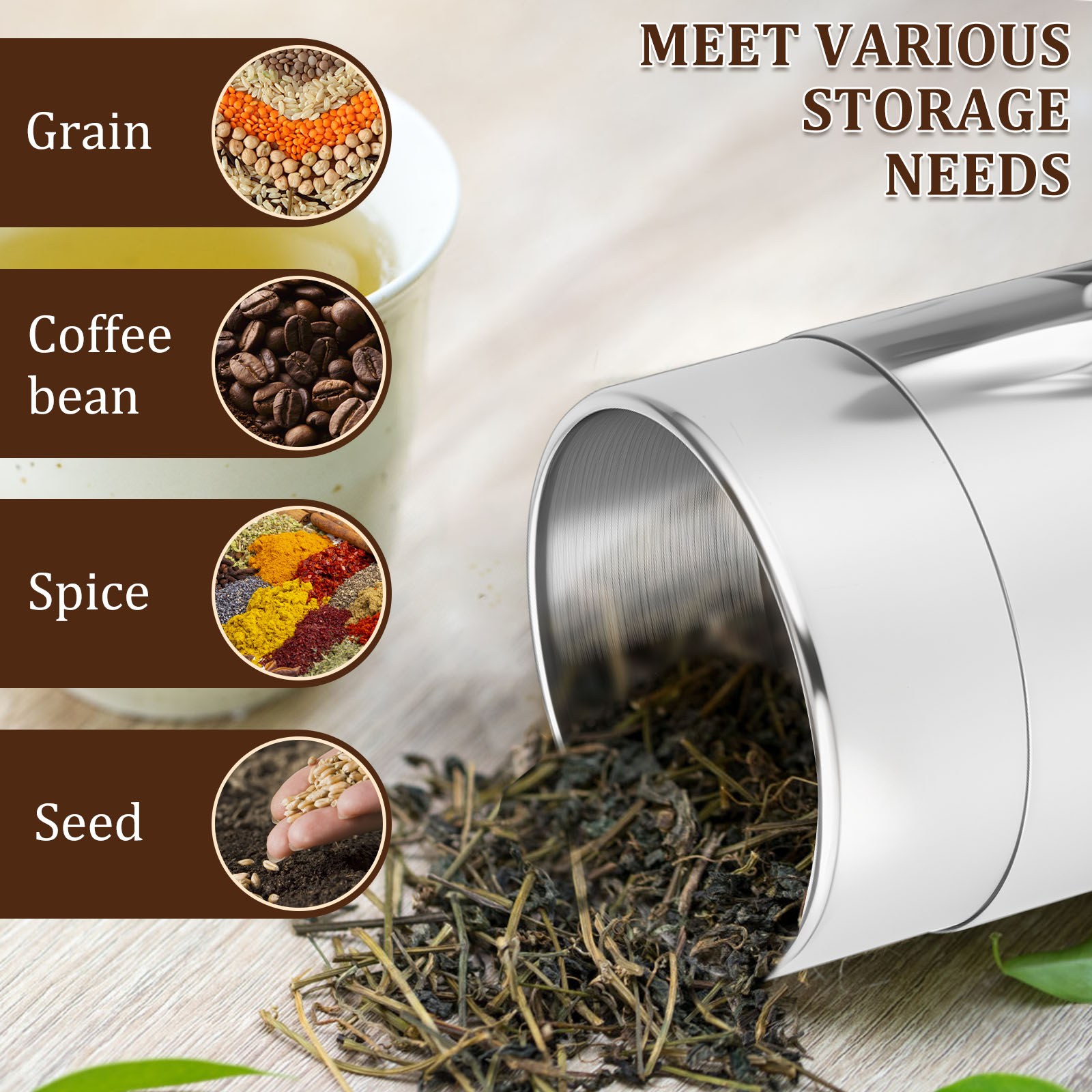 Pojemniki ze Stali Nierdzewnej – Coffee Tea Sugar recenzja i cena